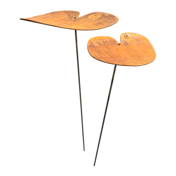 6 feuilles design amour corten